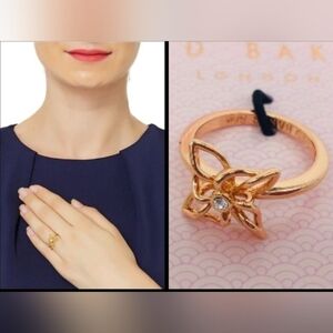 Rose Gold Mini Crystal Breeze Ring S/M